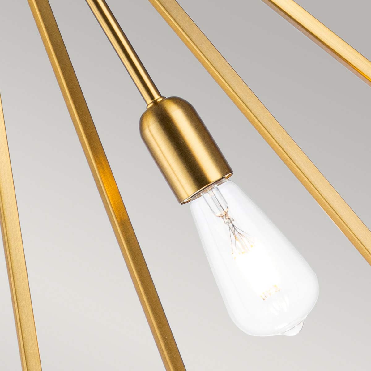 Elstead Nico 1 Light Large Pendant - Burnished Brass FE-NICO-P-L-BB