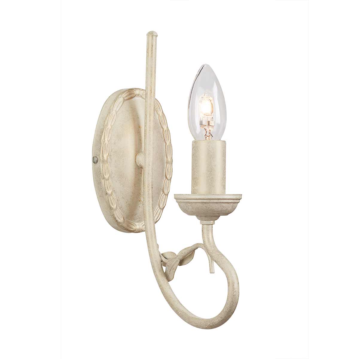 ElsteadOlivia 1 Light Wall Light - Ivory/Gold Patina