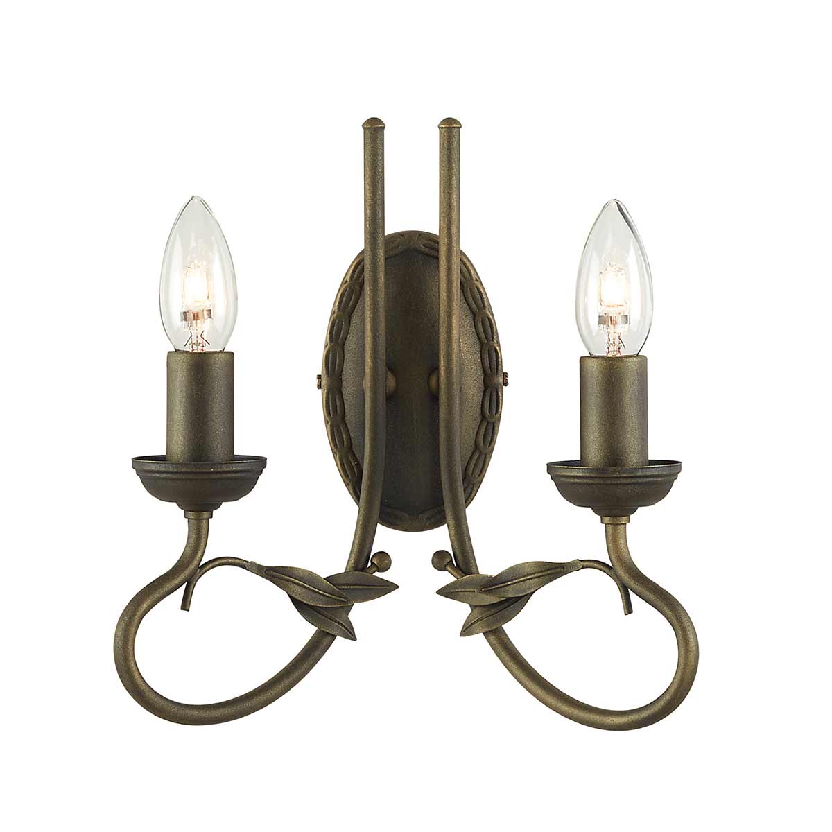 ElsteadOlivia 2 Light Wall Light - Black/Gold Patina