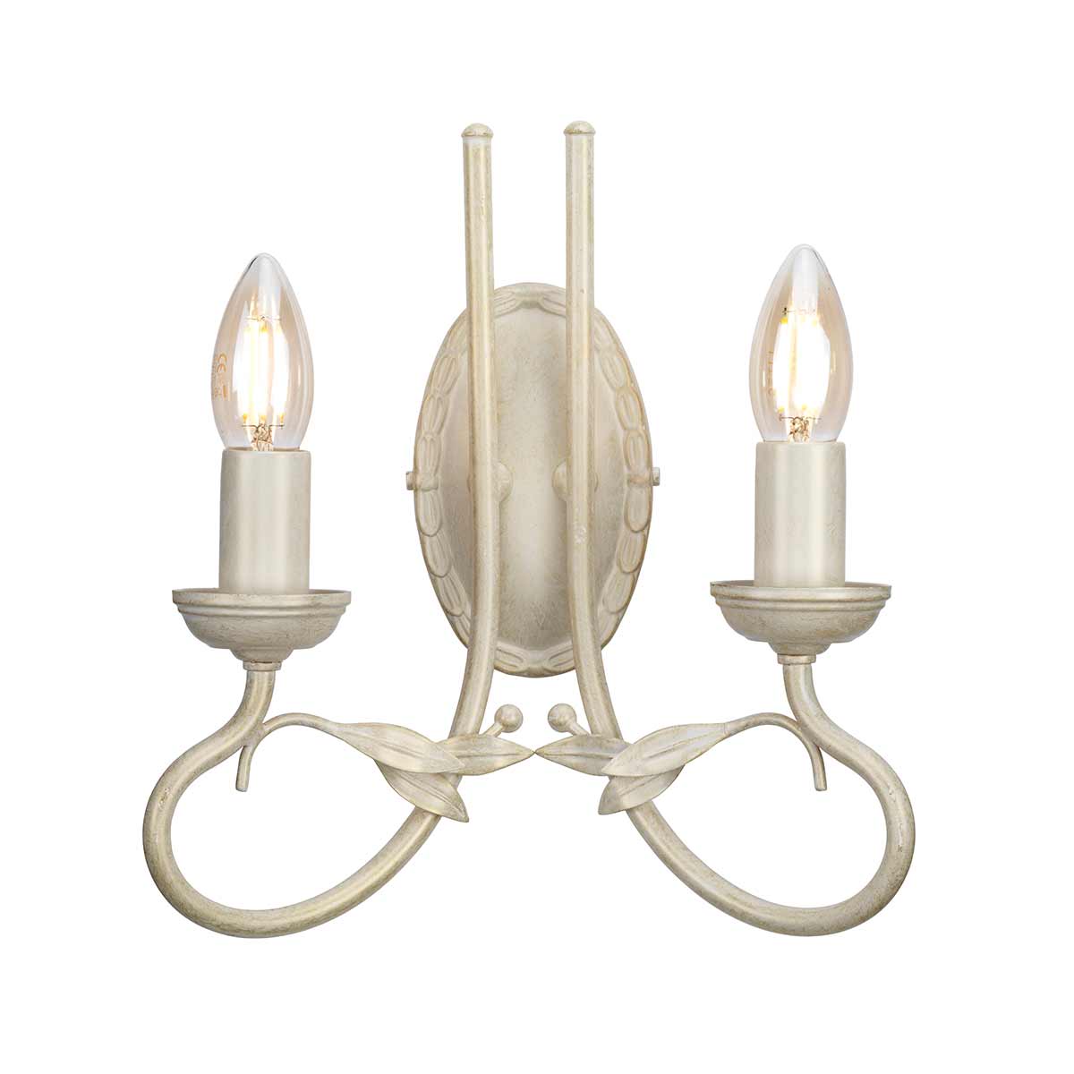 Elstead - OV2-IVORY-GOLD - Olivia 2 Light Wall Light - Ivory/Gold Patina
