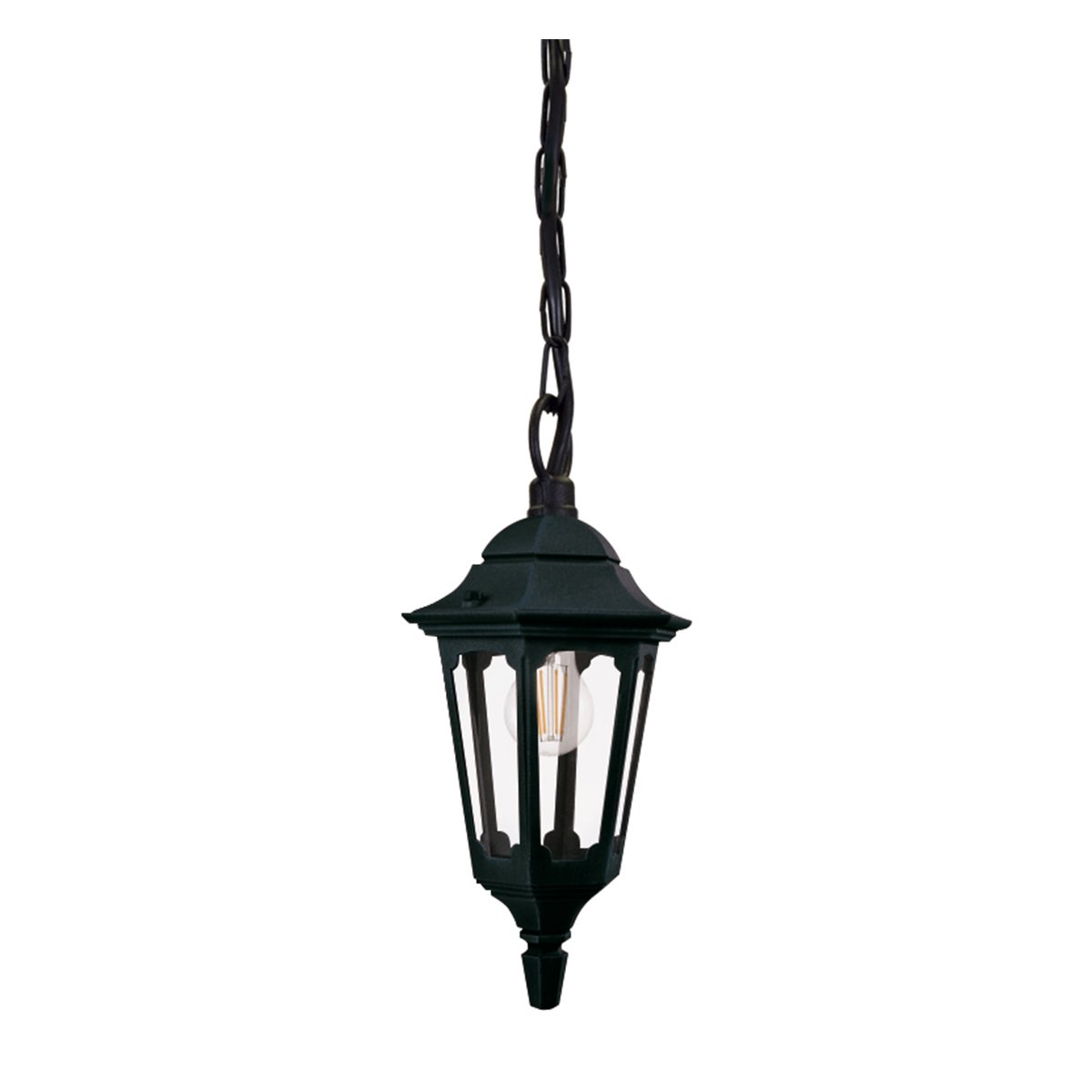 ElsteadParish Mini 1 Light farol colgante - Negro