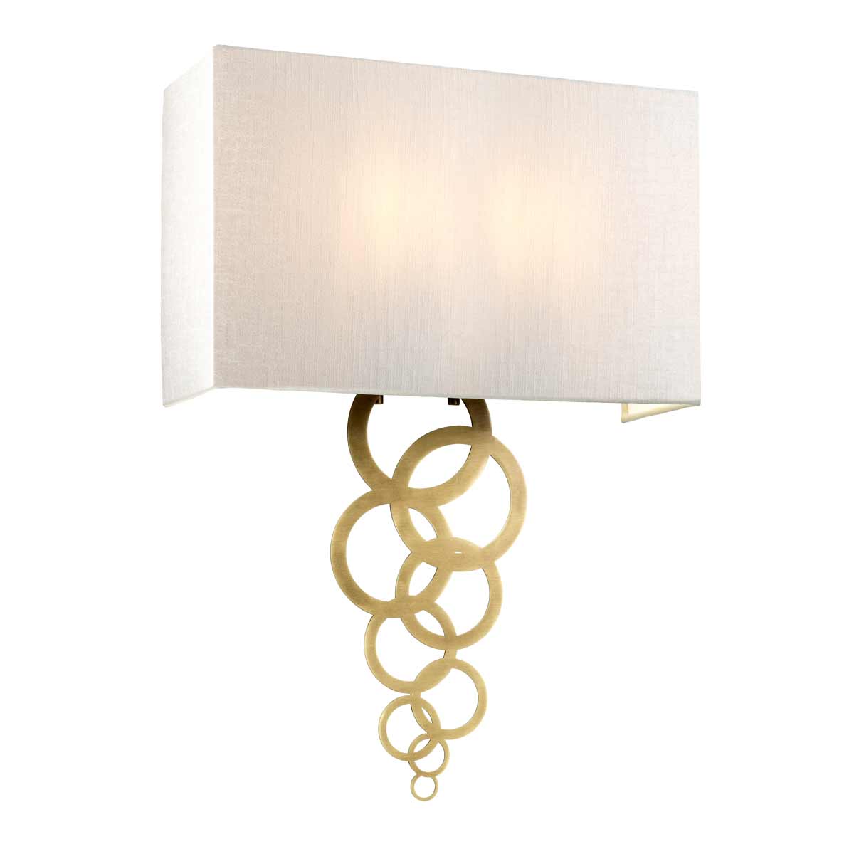 ElsteadRosa Large Aplique de pared de 2 luces - Latón envejecido