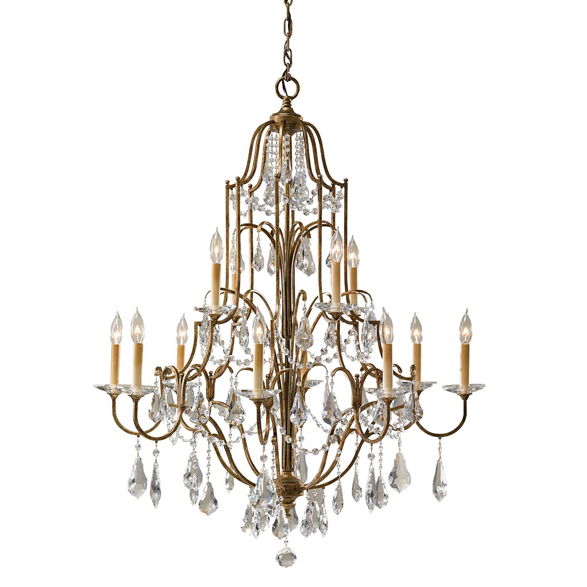 Elstead - FE-VALENTINA12 - Valentina 12 Licht Multi-Light-Tier-Kronleuchter - oxidierte Bronze