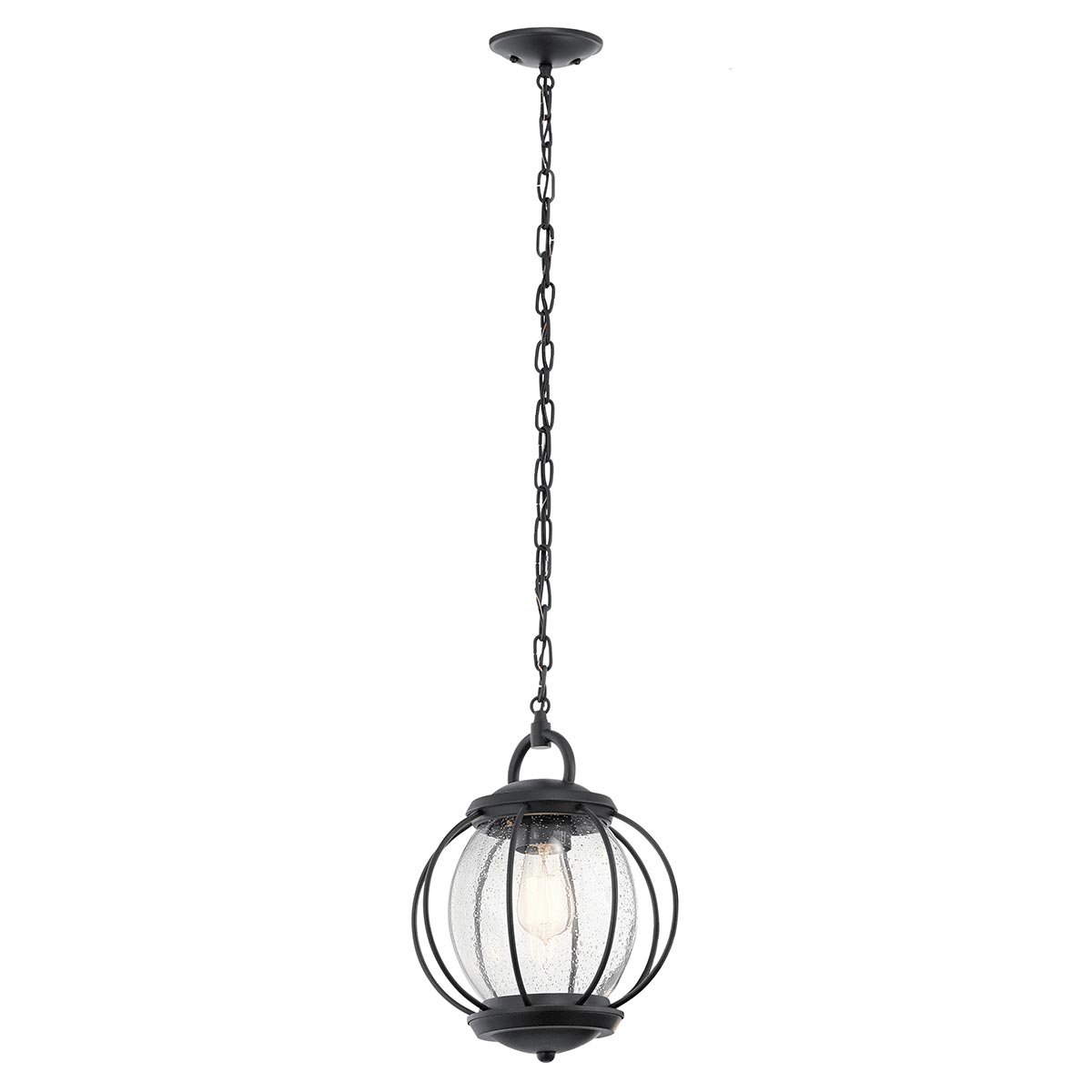 Elstead - KL-VANDALIA8-M - Vandalia Farol colgante mediano de 1 luz - negro texturizado