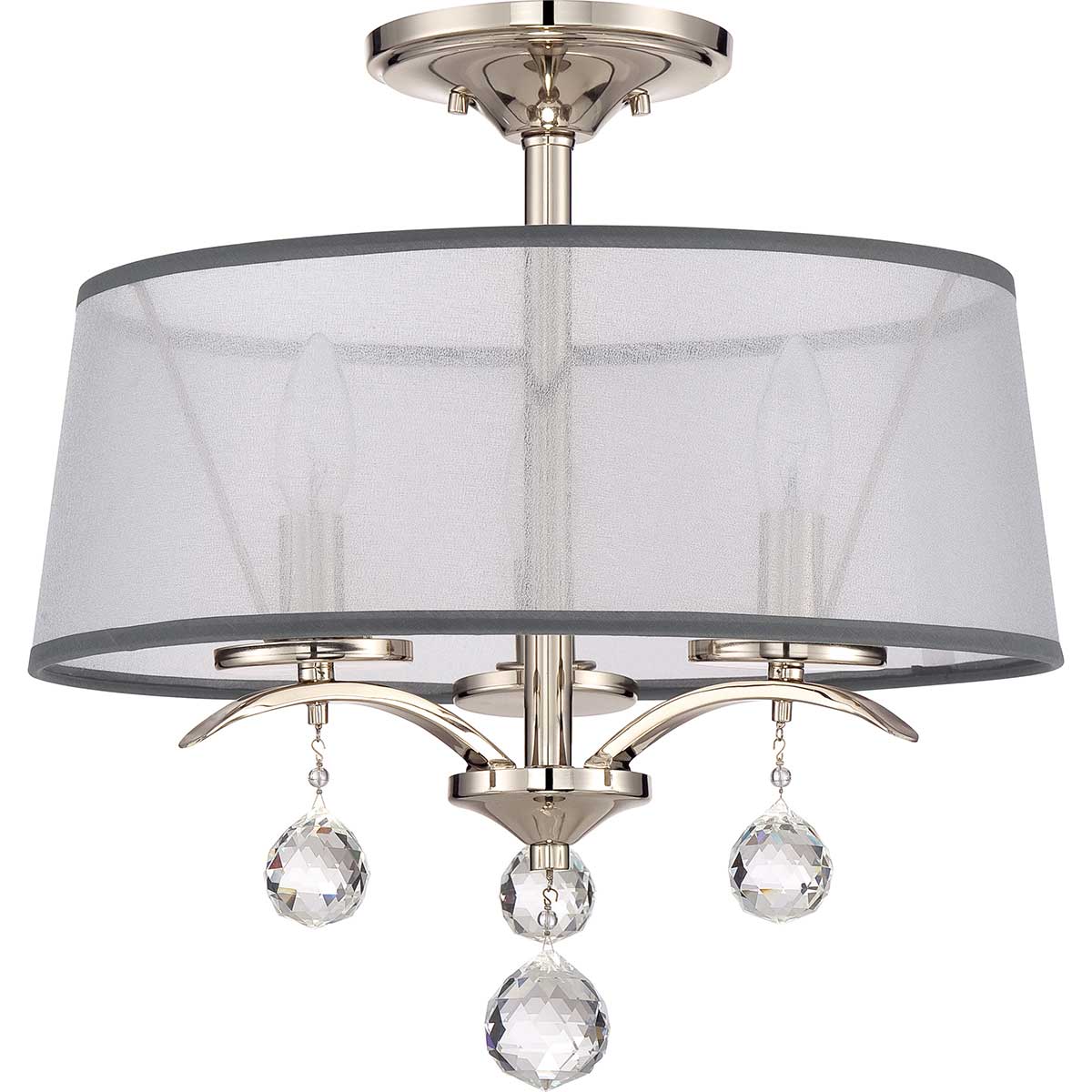 Elstead - QZ-WHITNEY-SF - Whitney 3 Light Halb bündig/Pendelleuchte - Imperial Silber