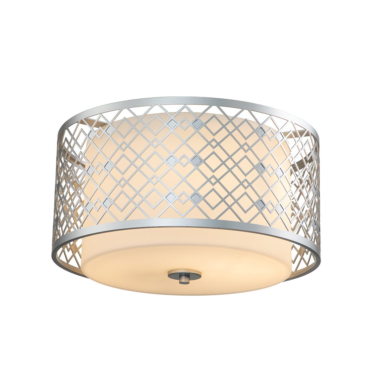 ElsteadZiggy 2lt Medium Flush - Plata lacada