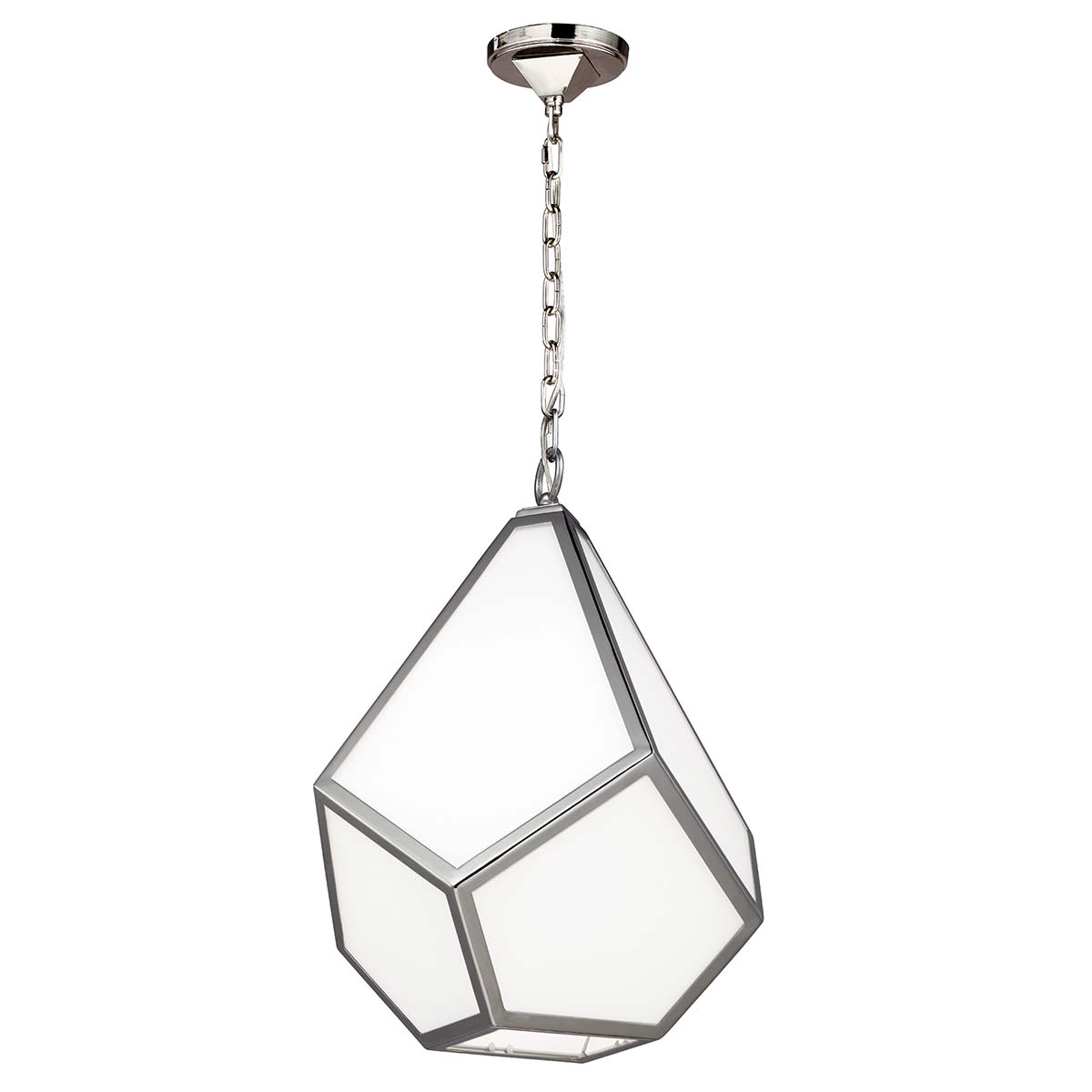 ElsteadDiamond 1 Light Medium Lámpara colgante - Níquel pulido