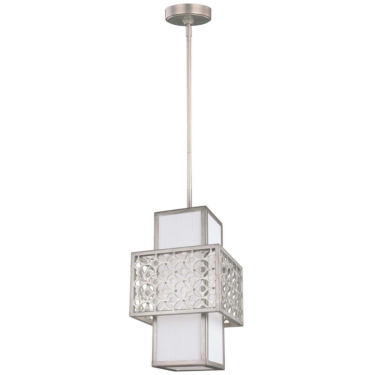 ElsteadKenney 1 lámpara mini colgante - Sunrise Plata