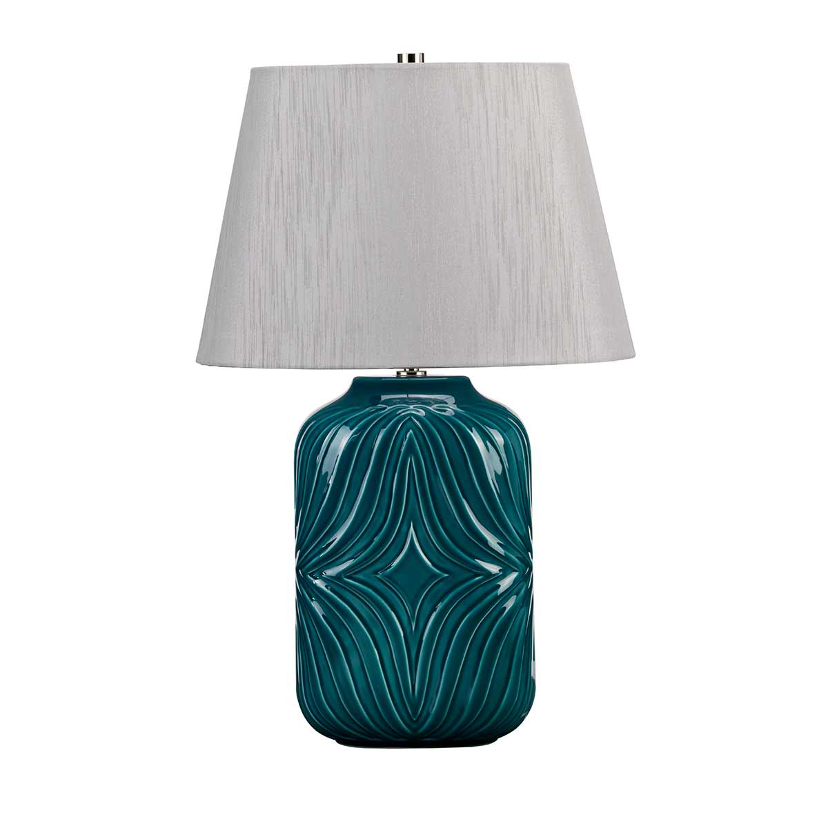 Elstead - MUSE-TL-TURQSE - Muse 1 Light lámpara de mesa - turquesa con pantalla gris