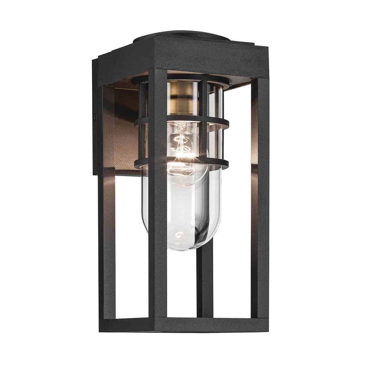 Elstead - KL-HONE-S-BKT - Kichler Hone Coastal 1 lt Pequeño farol de pared - Negro texturizado