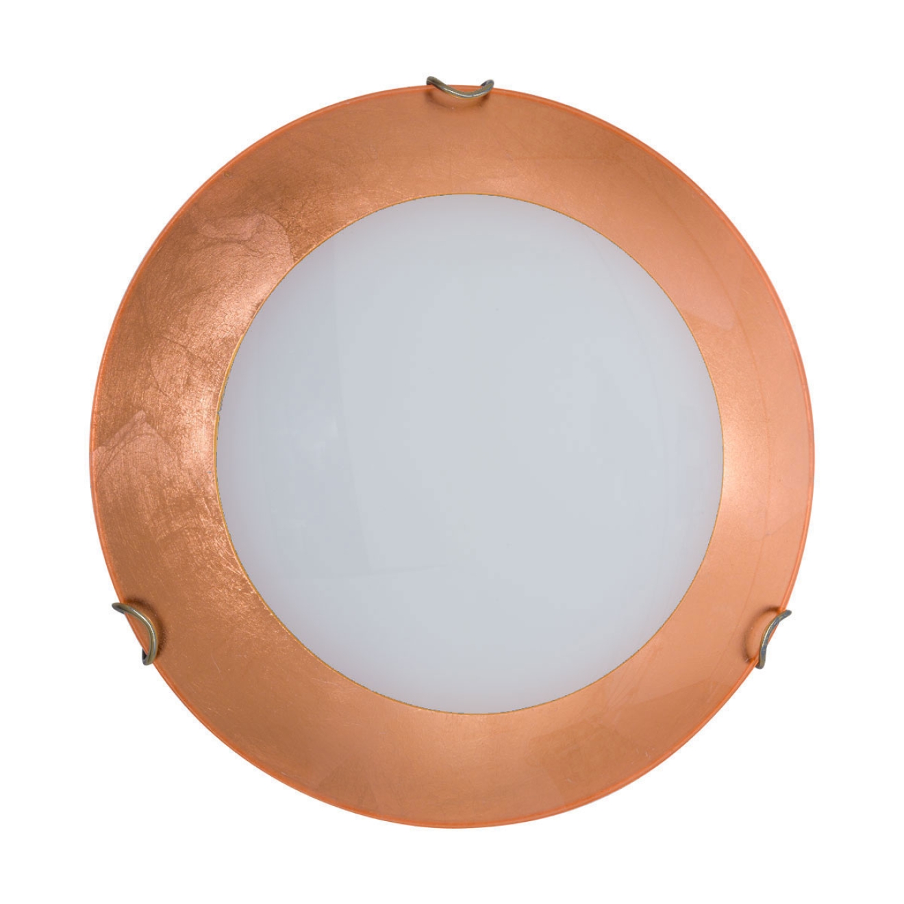 KOLARZ-Austrolux LeuchtenDeckenleuchte MOON, Chrom, Blattkupfer D 50 cm, Höhe 9 cm, 3 flg., E27, 60 W