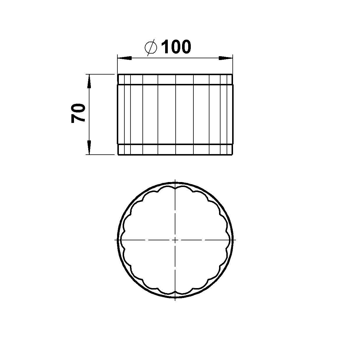 Albert LeuchtenG 397, Glas klar d = 100 x 70 mm