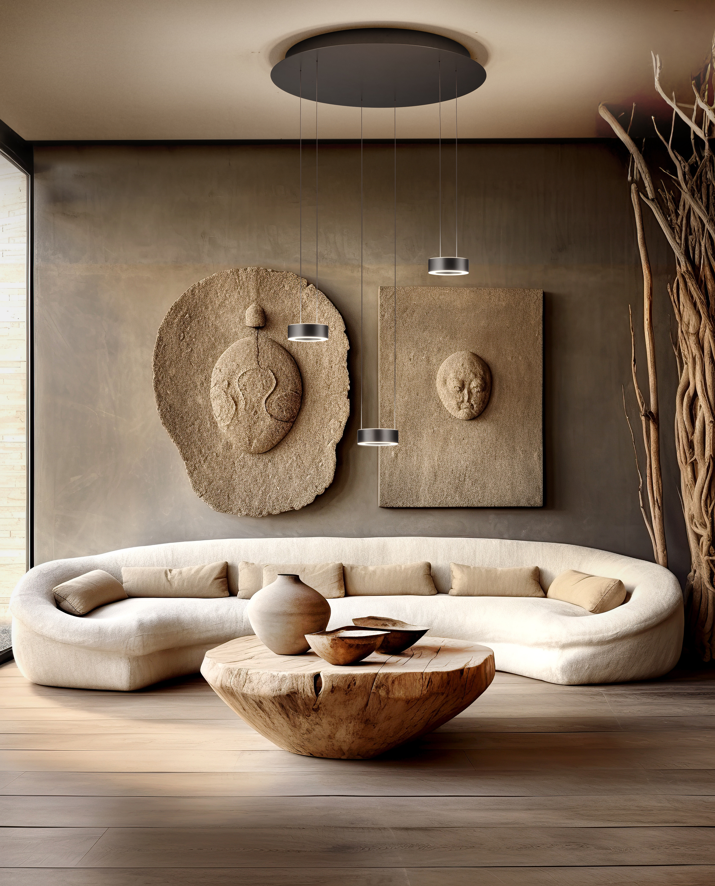 Knapstein Leuchten - 51.530.07-2 - Pendelleuchte Zera Rondo