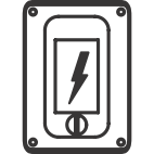 Einbaugehäuse für 4 Hutschienenelemente