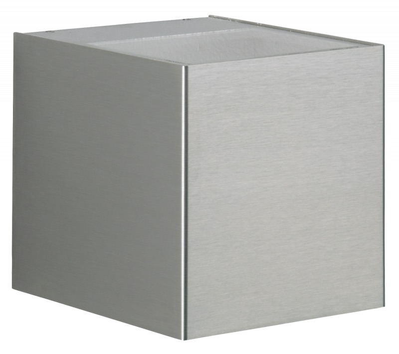 Albert LeuchtenWandstrahler Typ Nr. 2414 - 2-seitig - Edelstahl, Lichtaustritt breit/breit, mit 2 x LED 6,7 W, je 600 lm, 3000 K