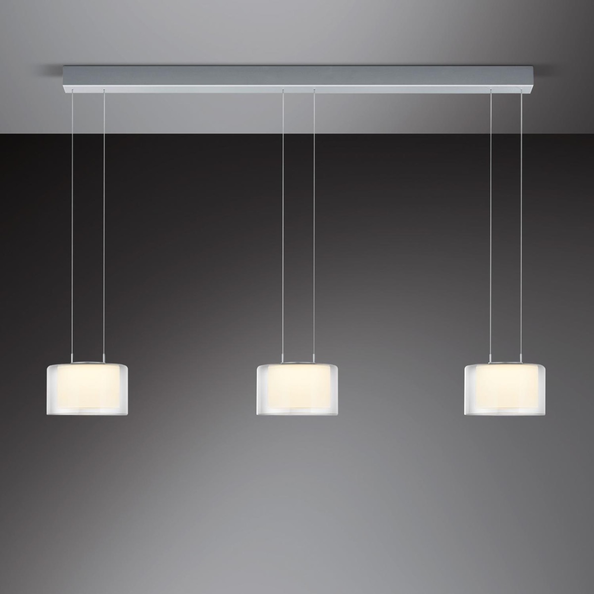 BANKAMP LED-Pendelleuchte Grand Clear flex 3 flammig BANKAMP LED-Pendelleuchte Grand Clear flex 3 flammig