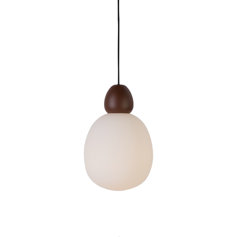 Belid LeuchtenBuddy Pendelleuchte D184 Rost dunkel/Opalglas E14