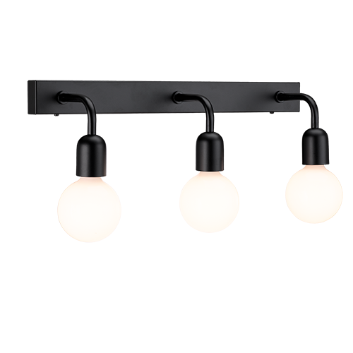 Belid LeuchtenRegal Wandleuchte 3 IP44 schwarz E27
