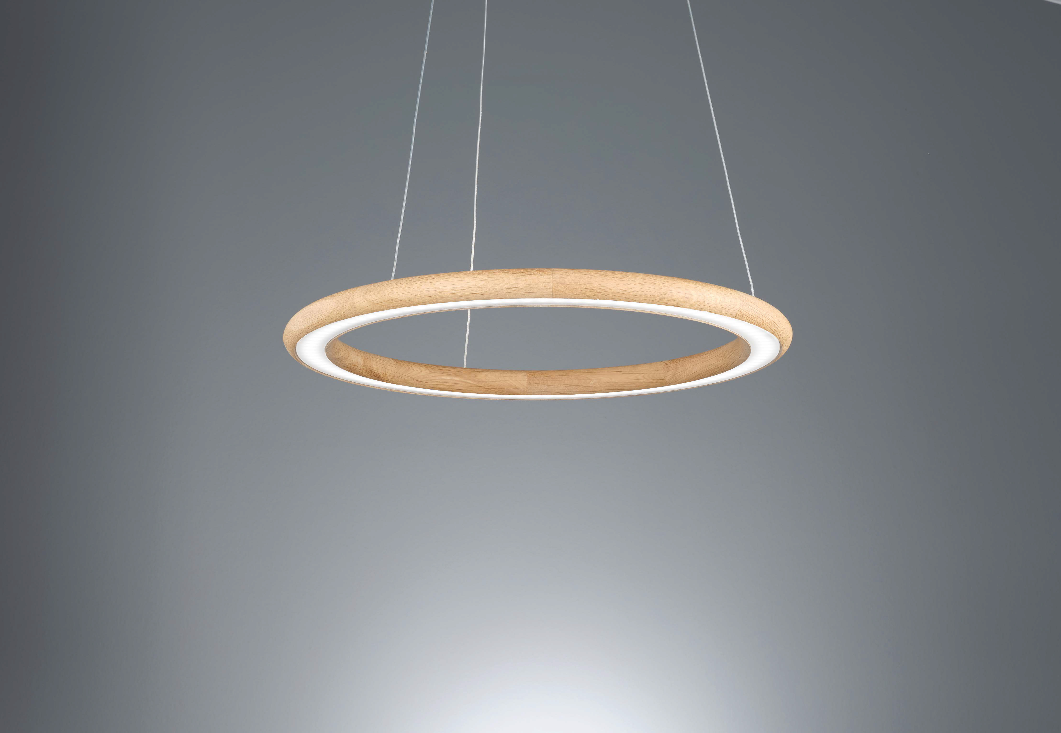 Böhmer Leuchten - 24072 - Pendelleuchte, Eiche geölt Woody round