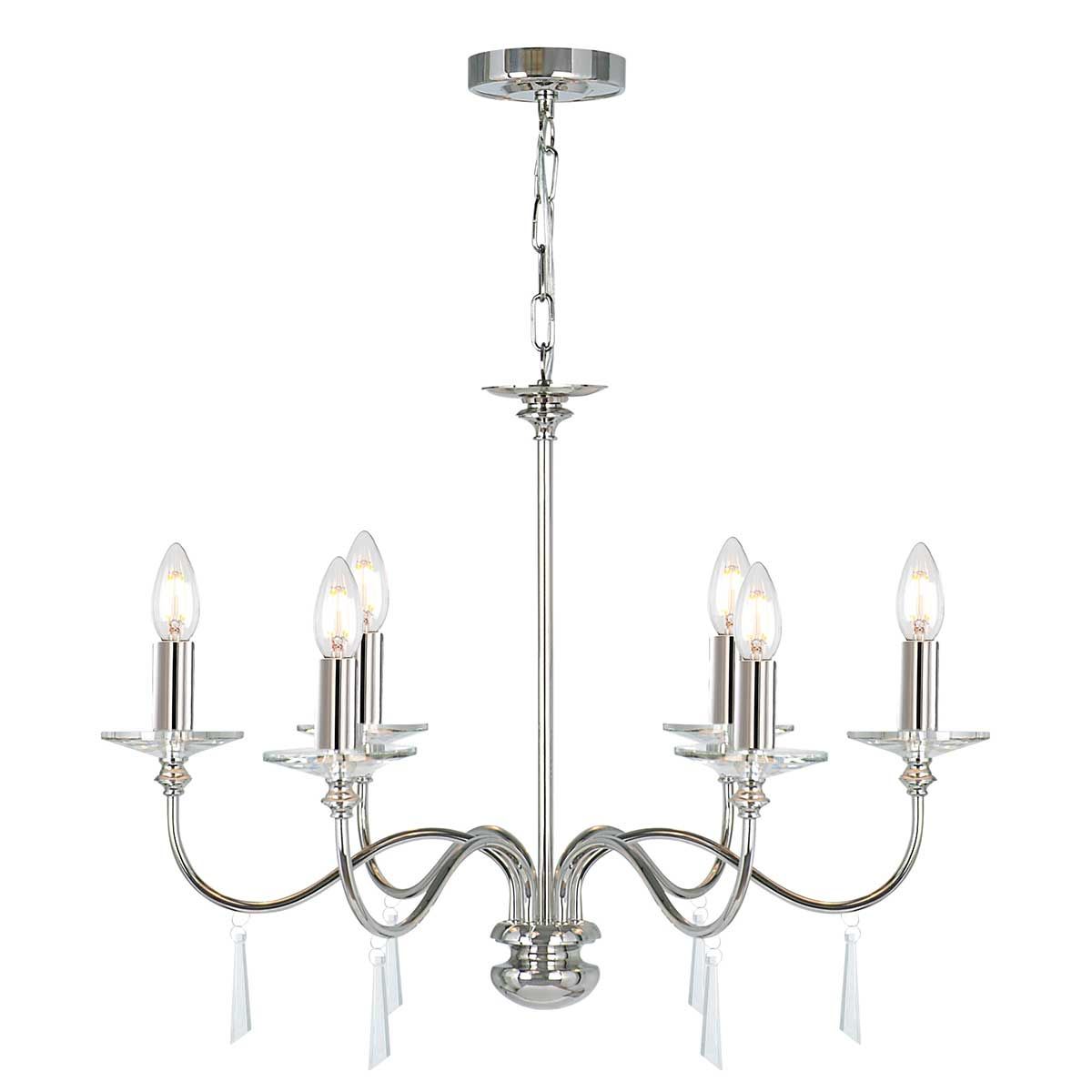 Elstead - FP6-POL-NICKEL - Kronleuchter Finsbury Park