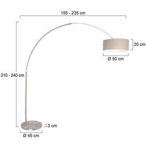 Steinhauer&nbsp;Stehleuchte Bogenleuchte Sparkled Light&nbsp;9904ST