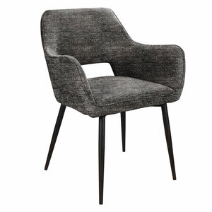 Fallax Anthrazit 456 sillón de tela acanalada negro
