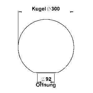 Albert Leuchten Schirme, Gläser & Stoffschirme von Albert Leuchten G 69, Opalglaskugel ohne Rand 90210069