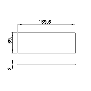 Albert Leuchten Schirme, Gläser & Stoffschirme von Albert Leuchten G 430, Rechteckscheibe ESG 90220430