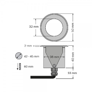 dot-spot von dot-spot Einbauspot Set midi LED Einbaustrahler, Erweiterungs Set 25109