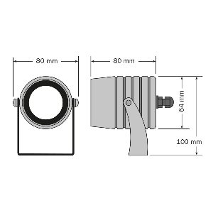 dot-spot von dot-spot clarios eco 6 Watt Kompakter LED Objekt- und Gartenstrahler in schwarz 20336.827.25.42