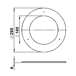 Albert Leuchten Schirme, Gläser & Stoffschirme von Albert Leuchten G 440, ESG-Glasring 90220440