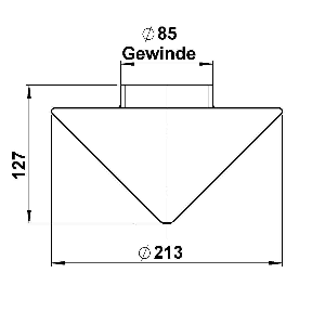 Schirme, Gläser & Stoffschirme von Albert Leuchten G 307, Glas opal, spitz, mit Gewinde 85 mm 90210307