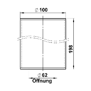 Schirme, Gläser & Stoffschirme von Albert Leuchten G 85, PMMA Rohrzylinder Opal L = 198 mm 90260085