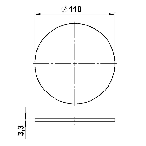 Schirme, Gläser & Stoffschirme von Albert Leuchten G 159, Borosilikatglas-Rundscheibe 90220159