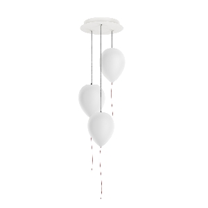 balloon Pendelleuchte R40S.3 3er Rondell mit Baldachin von ESTILUZ Leuchten
