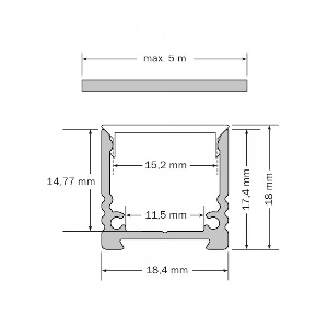 dot-spot von dot-spot slimlux 19 LED Lichtleiste, versiegeltes LED Modul 62490.64.827.3905