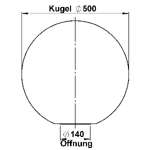 Schirme, Gläser & Stoffschirme von Albert Leuchten G76, Kugel, Opal, d = 500 mm PE 90260076