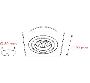 BPM Lighting Artikel von BPM Lighting KATLI Einbauleuchte quadratisch 3011