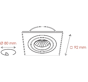 Moderne  für den Flur von BPM Lighting KATLI Einbauleuchte quadratisch 3011