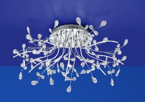 Klassische Deckenleuchten & Deckenlampen fürs Wohnzimmer von HELL Leuchten LED-Deckenleuchte CRYSTAL 70327/770-02