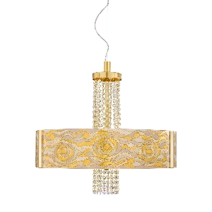 Serie EMOZIONE VON KOLARZ-AUSTROLUX LEUCHTEN von KOLARZ-Austrolux Leuchten von KOLARZ-Austrolux Leuchten Hängeleuchte EMOZIONE Ø60 0345.36.3.Aq.Ch.OKpT