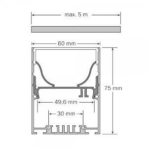 dot-spot von dot-spot slimlux 60x75 LED Lichtleiste 66075.20.930.4420