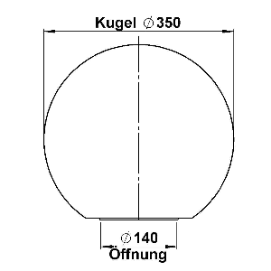 Albert Leuchten Schirme, Gläser & Stoffschirme von Albert Leuchten G 74, Kugel, opal, d = 350 mm  PE 90260074