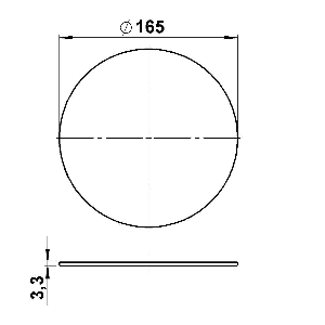 Schirme, Gläser & Stoffschirme von Albert Leuchten G 155, Borosilikatglas-Rundscheibe 90220155