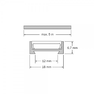 dot-spot von dot-spot slimlux 7 f LED Lichtleiste, Höhe 7 mm 62074.20.927.5484