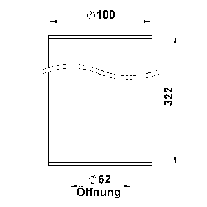 Schirme, Gläser & Stoffschirme von Albert Leuchten G 86, PMMA Rohrzylinder Opal L = 322 mm 90260086