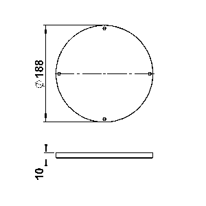 Schirme, Gläser & Stoffschirme von Albert Leuchten G 471, Ronde-Acryl 90270471