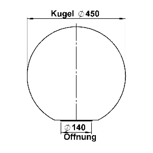 Schirme, Gläser & Stoffschirme von Albert Leuchten G 75, Kugel, opal, d = 450 mm PE 90260075