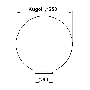 Schirme, Gläser & Stoffschirme von Albert Leuchten G-60, Glaskugel opal, d = 250 mm 90210060