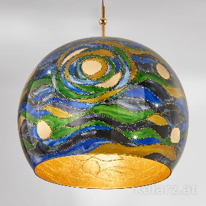 Serie LUNA VON KOLARZ LEUCHTEN von KOLARZ Leuchten von KOLARZ Leuchten Pendelleuchte LUNA 0392.31L.3.Aq.BG